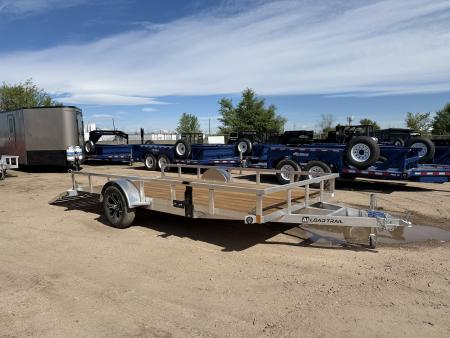 New 2026 Load Trail 7-14 Aluminum Ramp Gate Utility W/ Bi-Fold Gate 3K GVWR