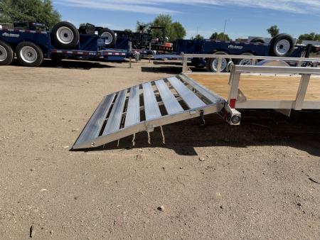 New 2026 Load Trail 7-14 Aluminum Ramp Gate Utility W/ Bi-Fold Gate 3K GVWR