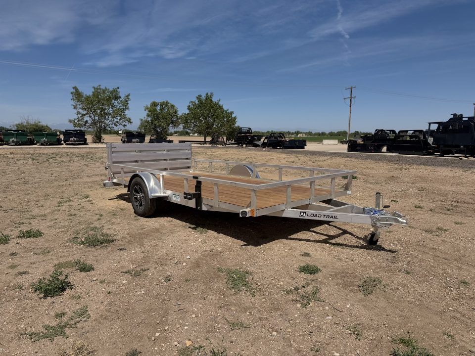 New 2026 Load Trail 7-14 Aluminum Ramp Gate Utility W/ Bi-Fold Gate 3K GVWR