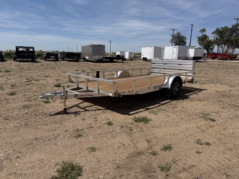 New 2026 Load Trail 7-14 Aluminum Ramp Gate Utility W/ Bi-Fold Gate 3K GVWR