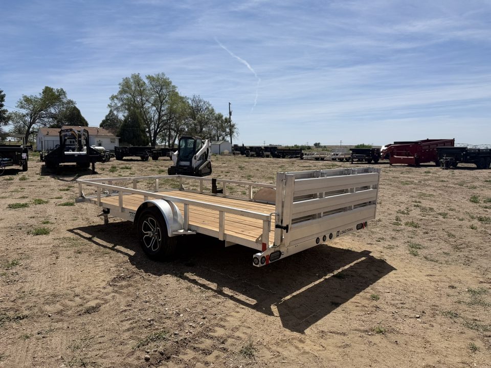 New 2026 Load Trail 7-14 Aluminum Ramp Gate Utility W/ Bi-Fold Gate 3K GVWR