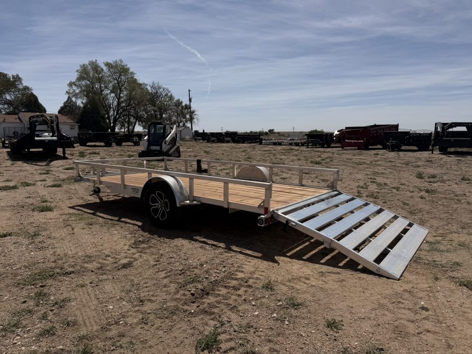 New 2026 Load Trail 7-14 Aluminum Ramp Gate Utility W/ Bi-Fold Gate 3K GVWR