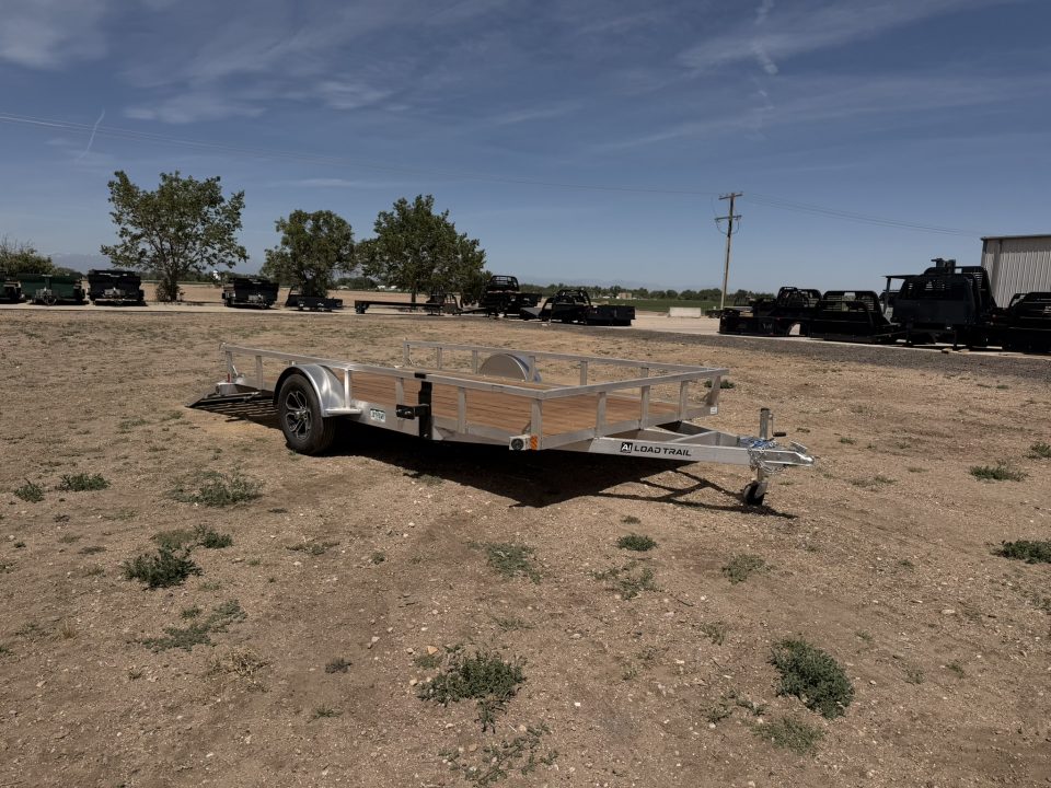 New 2026 Load Trail 7-14 Aluminum Ramp Gate Utility W/ Bi-Fold Gate 3K GVWR