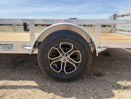 New 2026 Load Trail 7-14 Aluminum Ramp Gate Utility W/ Bi-Fold Gate 3K GVWR