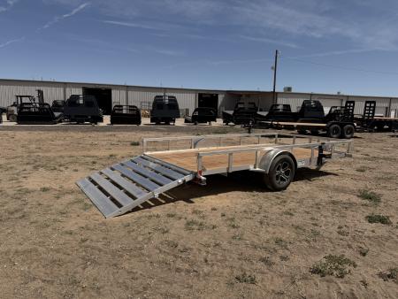 New 2026 Load Trail 7-14 Aluminum Ramp Gate Utility W/ Bi-Fold Gate 3K GVWR