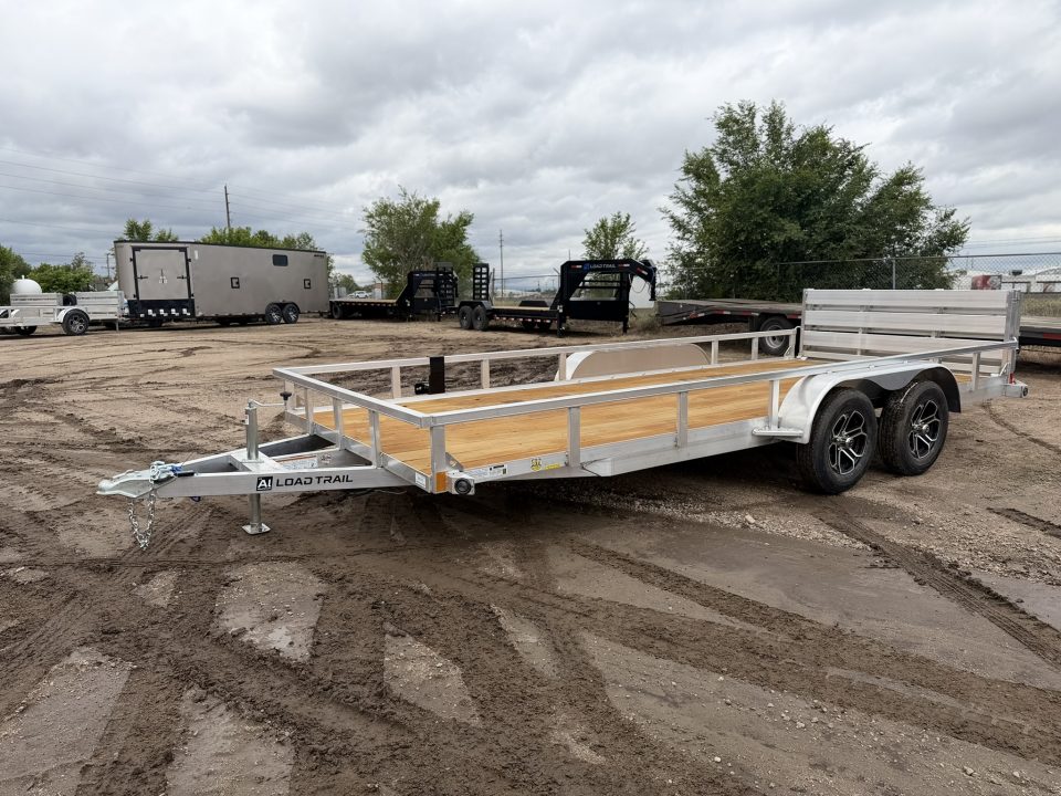 New 2026 Load Trail 7-18 Tandem Axle Aluminum Ramp Gate Utility W/ Bi-Fold Gate 7K GVWR