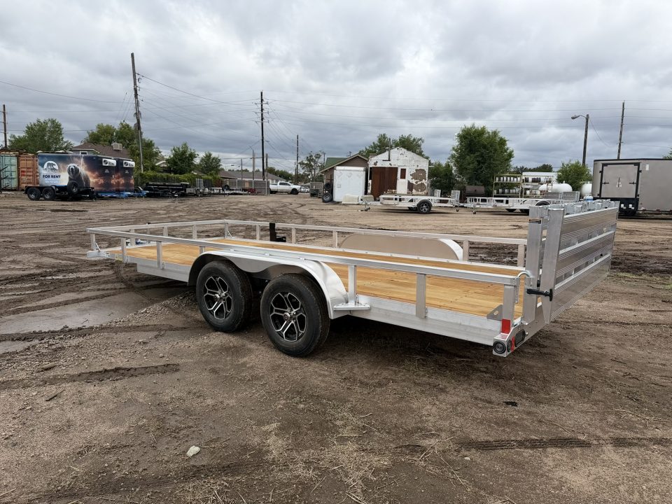 New 2026 Load Trail 7-18 Tandem Axle Aluminum Ramp Gate Utility W/ Bi-Fold Gate 7K GVWR