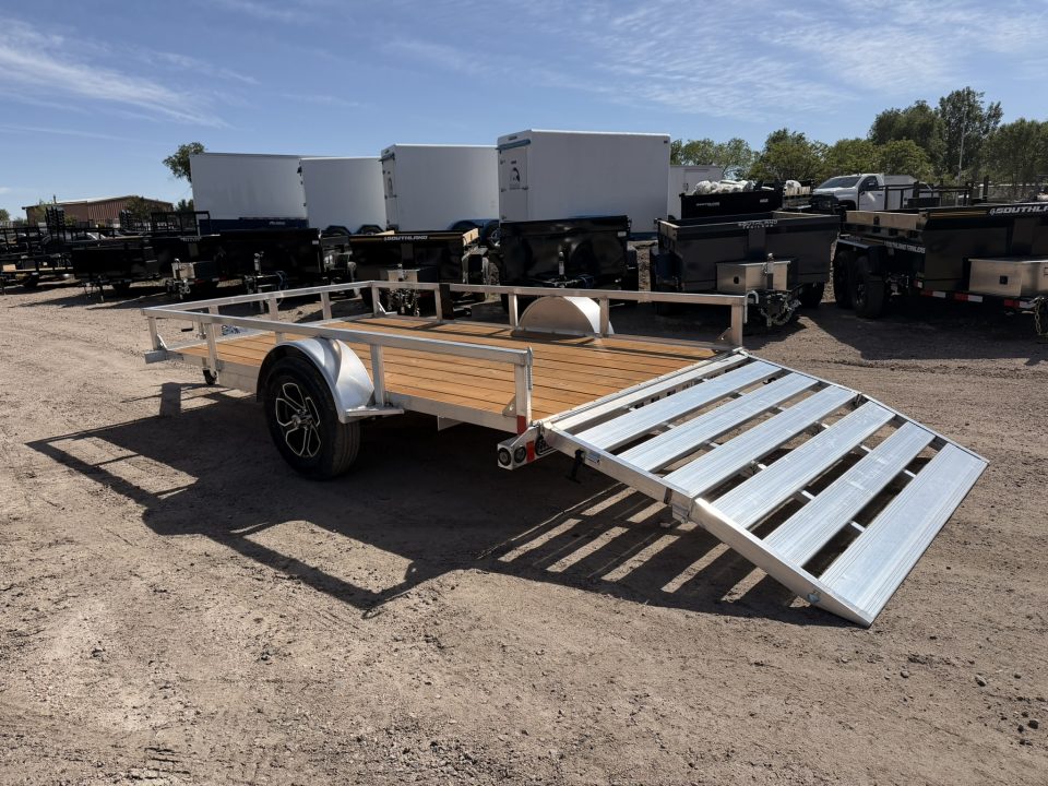New 2026 Load Trail 6.5-12 Aluminum Ramp Gate Utility W/ Bi-Fold Gate 3K GVWR