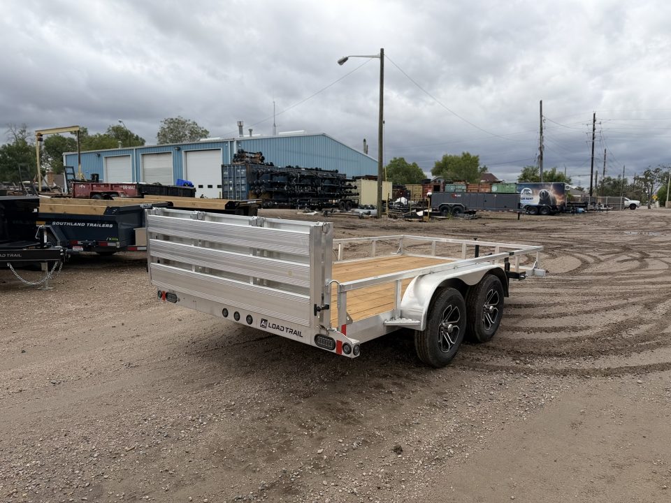 New 2026 Load Trail 7-14 Tandem Axle Aluminum Ramp Gate Utility W/ Bi-Fold Gate 7K GVWR