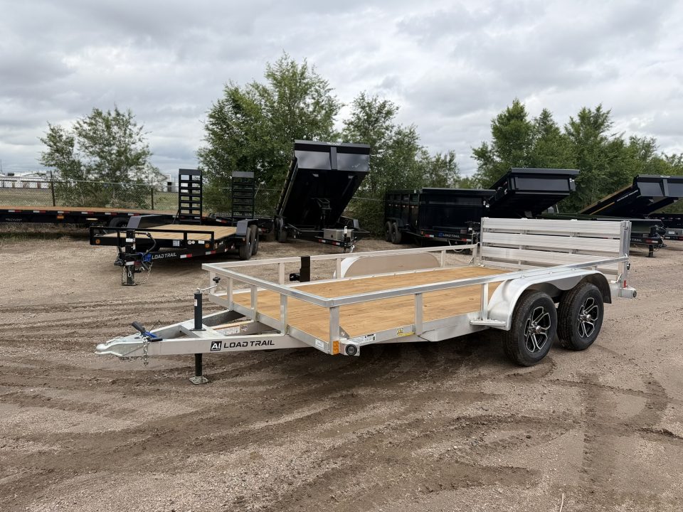 New 2026 Load Trail 7-14 Tandem Axle Aluminum Ramp Gate Utility W/ Bi-Fold Gate 7K GVWR