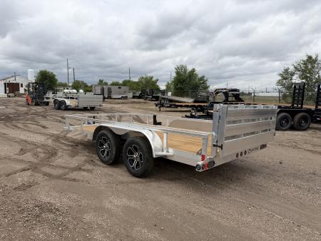 New 2026 Load Trail 7-14 Tandem Axle Aluminum Ramp Gate Utility W/ Bi-Fold Gate 7K GVWR
