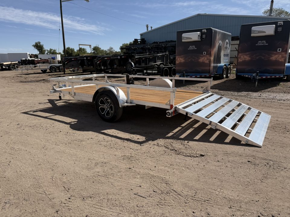 New 2026 Load Trail 6.5-12 Aluminum Ramp Gate Utility W/ Bi-Fold Gate 3K GVWR