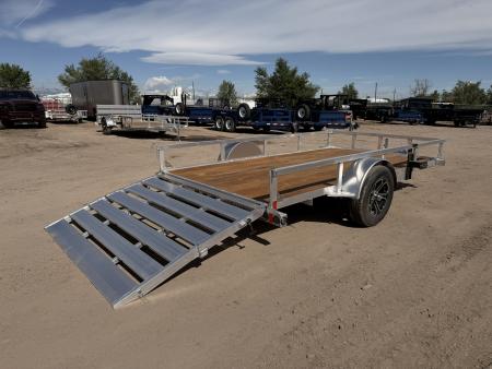New 2026 Load Trail 6.5-12 Aluminum Ramp Gate Utility W/ Bi-Fold Gate 3K GVWR