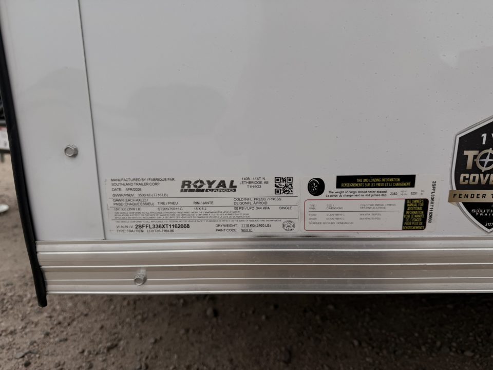 New 2026 Royal Cargo Trailers 7-14-1.5V Enclosed 7K GVWR