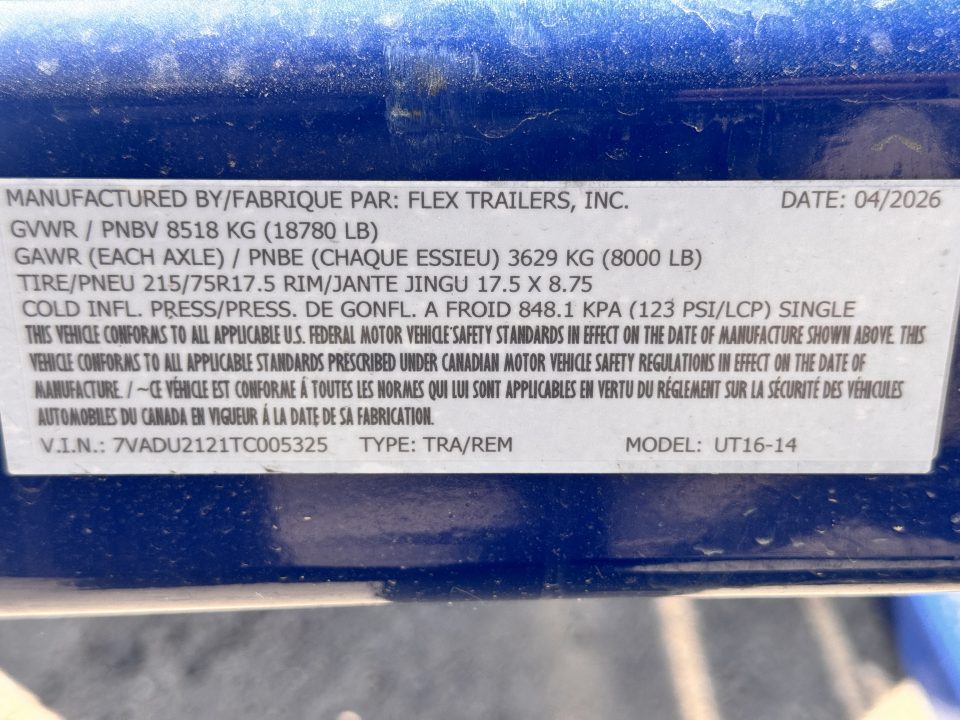 New 2026 Air Tow UT16-14 Drop Deck Trailer