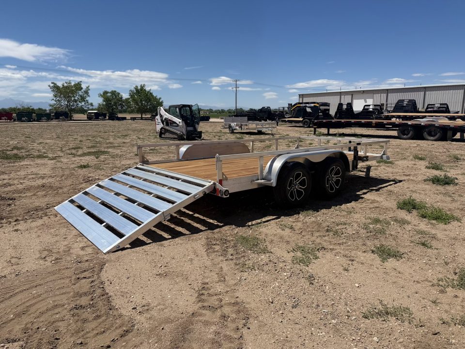 New 2026 Load Trail 7-14 Tandem Axle Aluminum Ramp Gate Utility W/ Bi-Fold Gate 7K GVWR