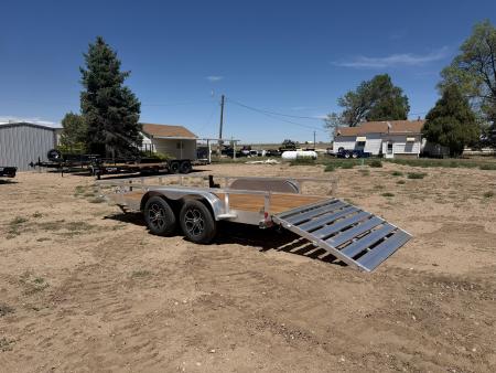 New 2026 Load Trail 7-14 Tandem Axle Aluminum Ramp Gate Utility W/ Bi-Fold Gate 7K GVWR