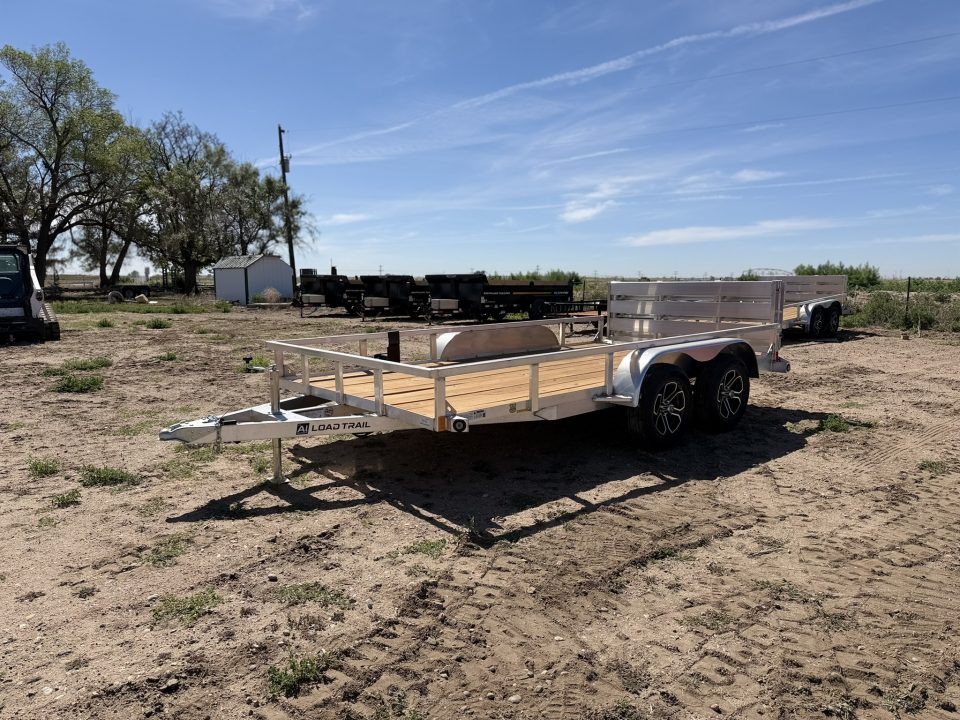 New 2026 Load Trail 7-14 Tandem Axle Aluminum Ramp Gate Utility W/ Bi-Fold Gate 7K GVWR