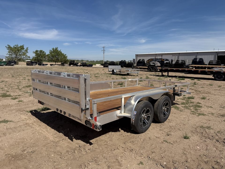 New 2026 Load Trail 7-14 Tandem Axle Aluminum Ramp Gate Utility W/ Bi-Fold Gate 7K GVWR