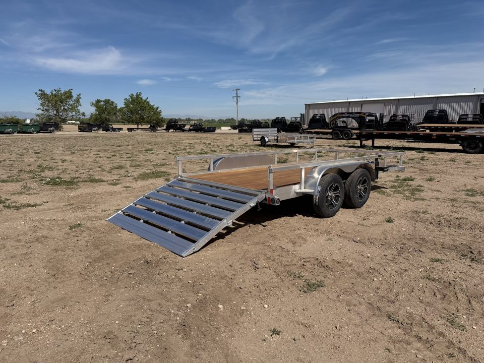 New 2026 Load Trail 7-14 Tandem Axle Aluminum Ramp Gate Utility W/ Bi-Fold Gate 7K GVWR