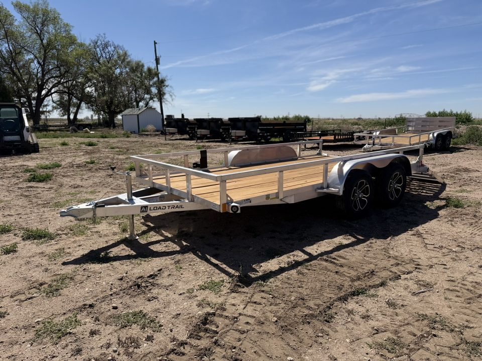 New 2026 Load Trail 7-14 Tandem Axle Aluminum Ramp Gate Utility W/ Bi-Fold Gate 7K GVWR