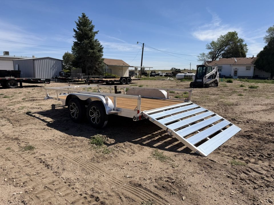 New 2026 Load Trail 7-14 Tandem Axle Aluminum Ramp Gate Utility W/ Bi-Fold Gate 7K GVWR