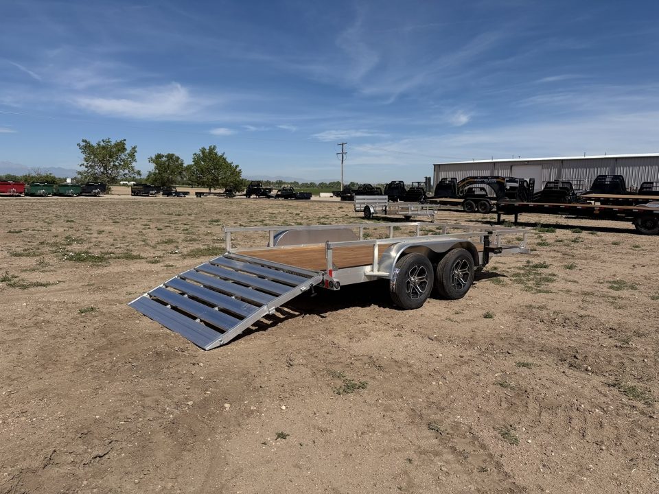 New 2026 Load Trail 7-14 Tandem Axle Aluminum Ramp Gate Utility W/ Bi-Fold Gate 7K GVWR