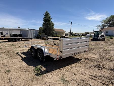 New 2026 Load Trail 7-14 Tandem Axle Aluminum Ramp Gate Utility W/ Bi-Fold Gate 7K GVWR