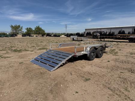 New 2026 Load Trail 7-14 Tandem Axle Aluminum Ramp Gate Utility W/ Bi-Fold Gate 7K GVWR