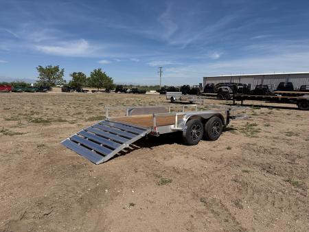 New 2026 Load Trail 7-14 Tandem Axle Aluminum Ramp Gate Utility W/ Bi-Fold Gate 7K GVWR