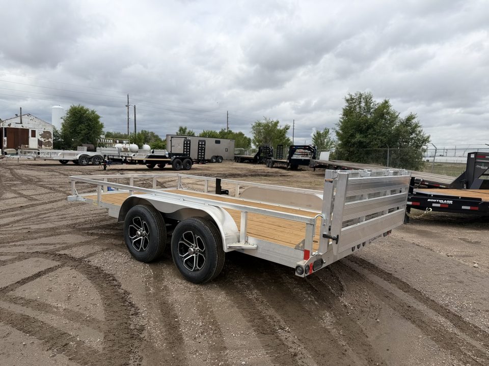 New 2026 Load Trail 7-14 Tandem Axle Aluminum Ramp Gate Utility W/ Bi-Fold Gate 7K GVWR