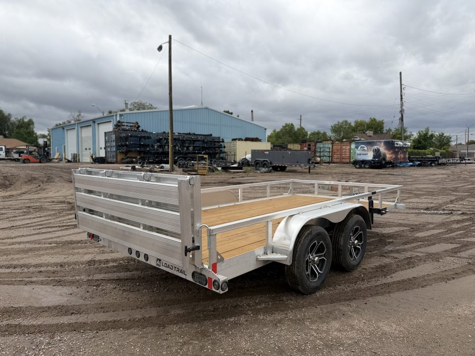 New 2026 Load Trail 7-14 Tandem Axle Aluminum Ramp Gate Utility W/ Bi-Fold Gate 7K GVWR