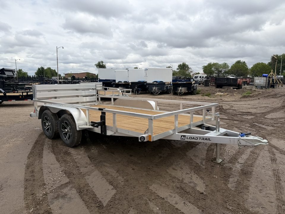 New 2026 Load Trail 7-14 Tandem Axle Aluminum Ramp Gate Utility W/ Bi-Fold Gate 7K GVWR