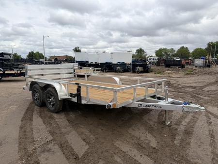 New 2026 Load Trail 7-14 Tandem Axle Aluminum Ramp Gate Utility W/ Bi-Fold Gate 7K GVWR