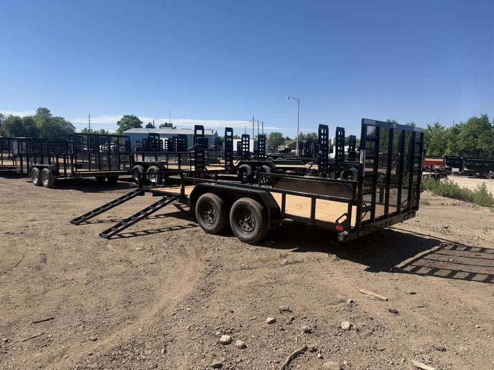 New 2026 Load Trail 7-16 Tandem Axle Ramp Gate Utility W/ ATV Ramps 7K GVWR