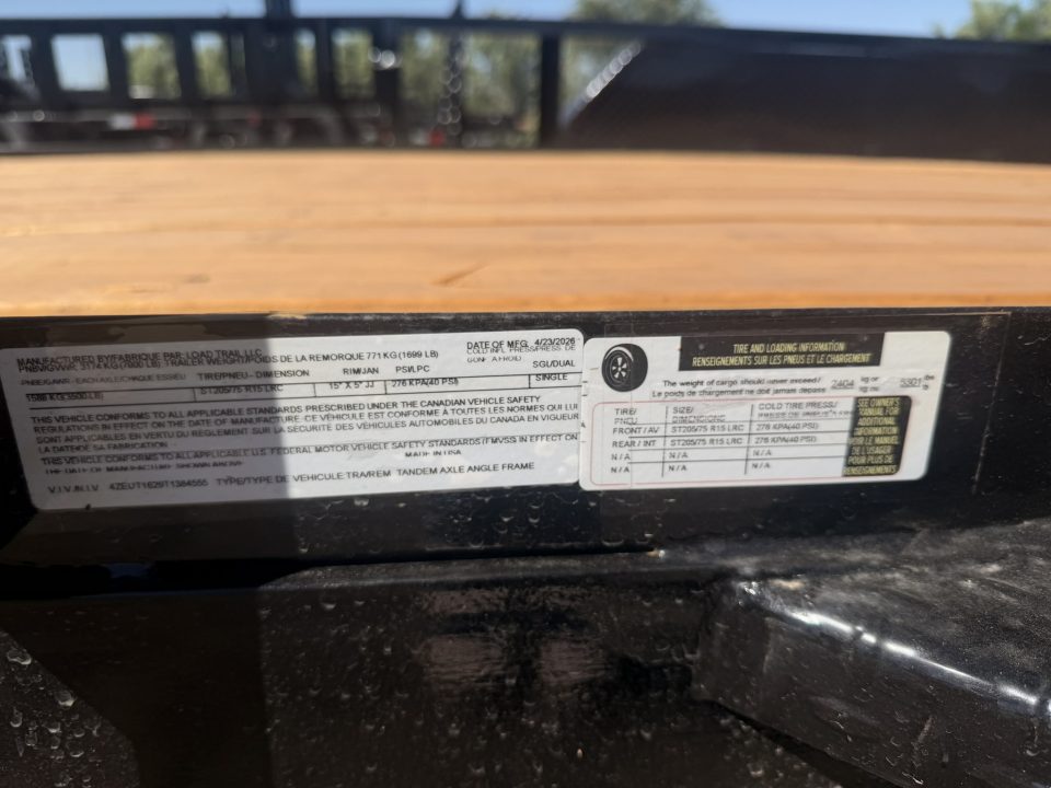 New 2026 Load Trail 7-16 Tandem Axle Ramp Gate Utility W/ ATV Ramps 7K GVWR