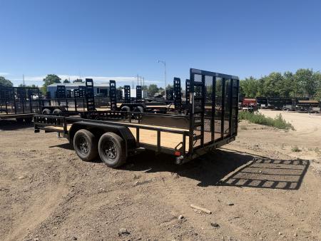 New 2026 Load Trail 7-16 Tandem Axle Ramp Gate Utility W/ ATV Ramps 7K GVWR