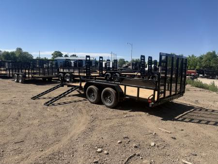 New 2026 Load Trail 7-16 Tandem Axle Ramp Gate Utility W/ ATV Ramps 7K GVWR
