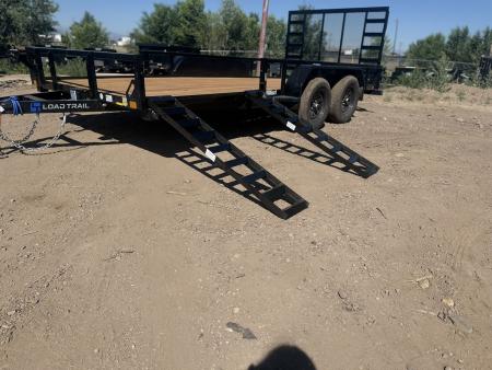 New 2026 Load Trail 7-16 Tandem Axle Ramp Gate Utility W/ ATV Ramps 7K GVWR