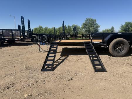New 2026 Load Trail 7-16 Tandem Axle Ramp Gate Utility W/ ATV Ramps 7K GVWR