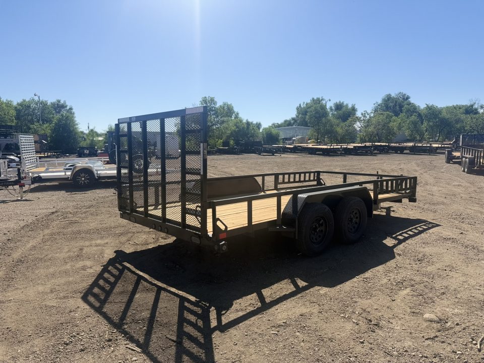 New 2026 Load Trail 7-16 Tandem Axle Ramp Gate Utility W/ ATV Ramps 7K GVWR