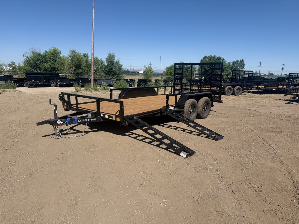 New 2026 Load Trail 7-16 Tandem Axle Ramp Gate Utility W/ ATV Ramps 7K GVWR