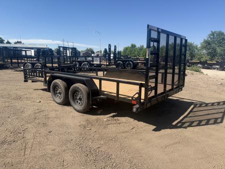 New 2026 Load Trail 7-16 Tandem Axle Ramp Gate Utility W/ ATV Ramps 7K GVWR