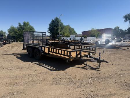 New 2026 Load Trail 7-16 Tandem Axle Ramp Gate Utility W/ ATV Ramps 7K GVWR