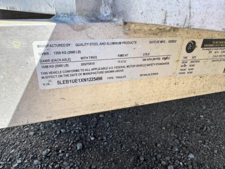 Used 2022 QSAP 7-14 Ramp Gate Utility