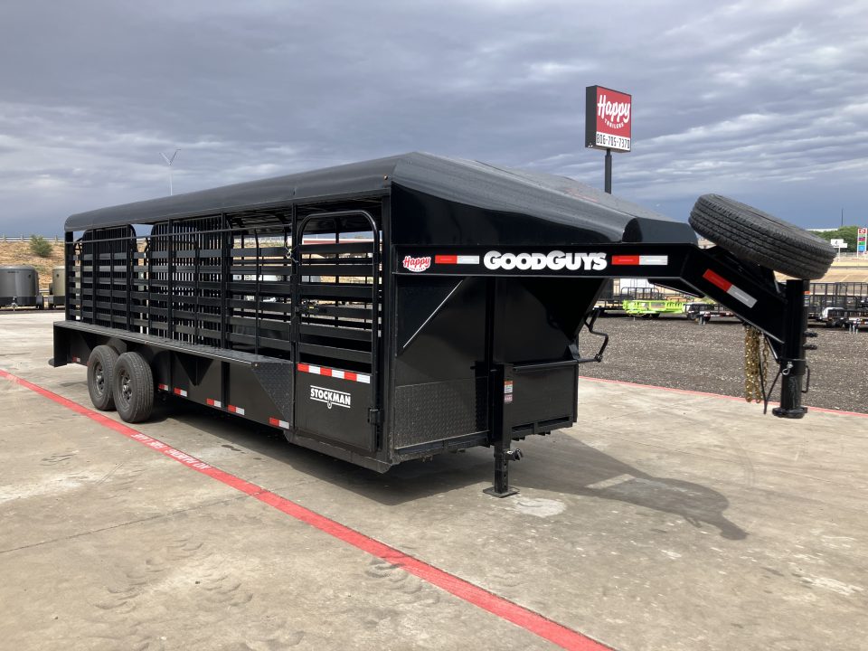 New 2027 Good Guys 6'8"x24' GN Steel Top Livestock Trailer - Stockman