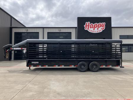 New 2027 Good Guys 6'8"x24' GN Steel Top Livestock Trailer - Stockman