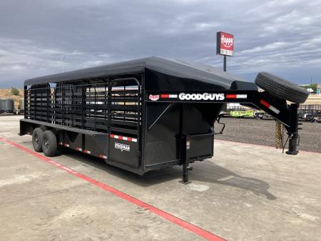 New 2027 Good Guys 6'8"x24' GN Steel Top Livestock Trailer - Stockman