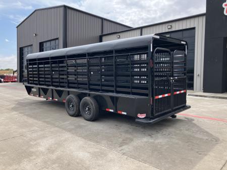 New 2027 Good Guys 6'8"x24' GN Steel Top Livestock Trailer - Stockman