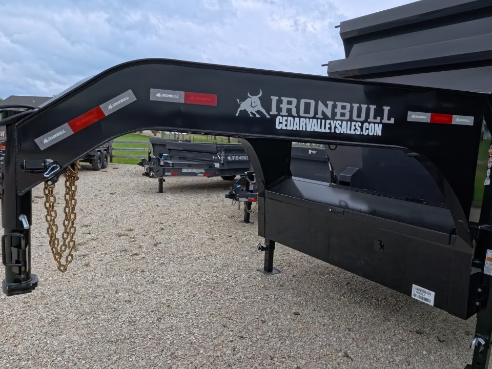 New 2026 Iron Bull 83 x 16 DBG Roll-Off Gooseneck Dump Trailer, 14K GVWR ,Compatible with up to 3 Roll- Off Bins